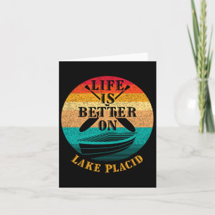 Life Is Better On Lake Placid Funny Boating Humor Card