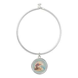 Life Is Better on the Beach Coastal Aesthetic Bangle Bracelet
