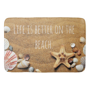 Life is Better On the beach Fun Nautical inspired Bath Mat