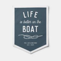Life is better on the Boat Blue Nautical Knot
