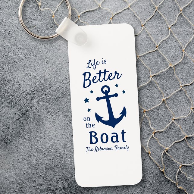Life Is Better On The Boat Family Name Stars Keychain (Creator Uploaded)