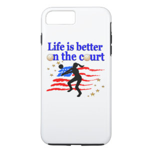 LIFE IS BETTER ON THE COURT USA VOLLEYBALL DESIGN iPhone 8 PLUS/7 PLUS CASE
