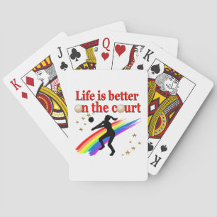 LIFE IS BETTER ON THE COURT VOLLEYBALL DESIGN POKER CARDS