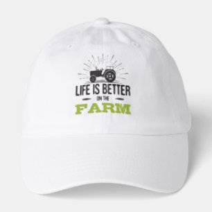 Life is Better on the Farm Baseball Hat Rustic