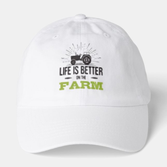 Life is Better on the Farm Baseball Hat | Rustic  (Front)