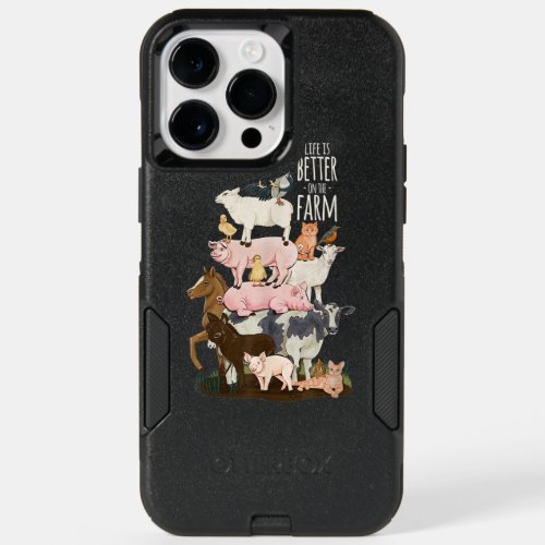 Life is better on the Farm Cute Animals Country Fa OtterBox iPhone 14 Pro Max Case