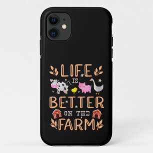 Life Is Better On The Farm Cute Animals Farmer Far iPhone 11 Case
