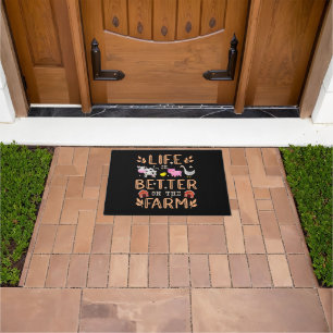 Life Is Better On The Farm Cute Animals Farmer Far Doormat