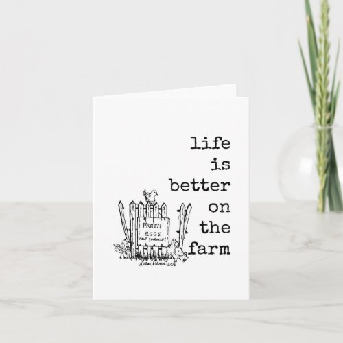 Life is Better on the Farm New Home Card