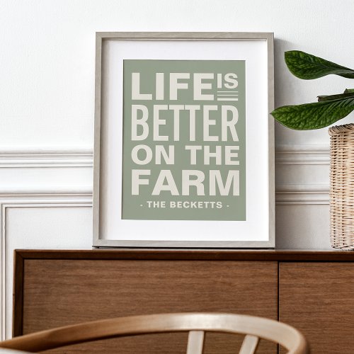 Life is Better on the Farm Personalized Print