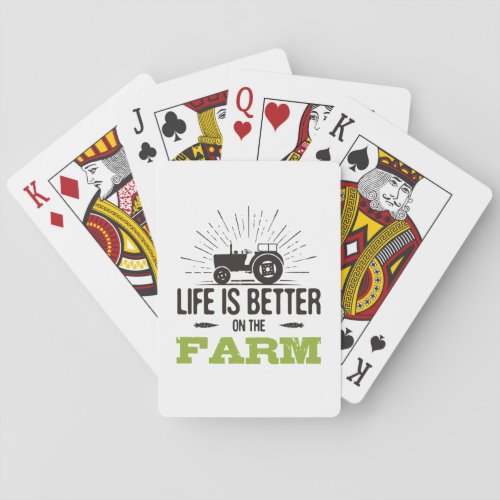 Life Is Better On The Farm Poker Cards