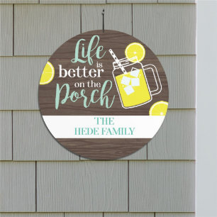 Life Is Better on the Porch Cool PVC Wall Sign
