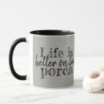 Life is better on the porch mug<br><div class="desc">HOME SWEET HOME | OUR HOME | WELCOME TO OUR HOME | HOME DECOR AND FASHION ACCESSORIES | COMFORTABLE | SERENE | HAVEN | BLESSED | FAITH | HAPPY | LIFE IS GOOD | LIFE IS BETTER AT HOME | BELIEVE AND LOVE | LIFE IS BETTER ON THE PORCH |...</div>