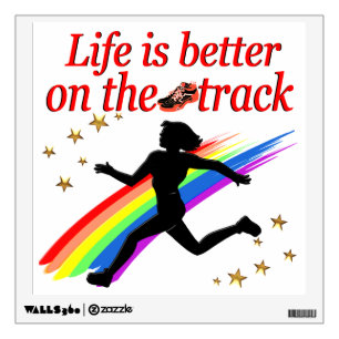 LIFE IS BETTER ON THE TRACK RUNNER DESIGN WALL STICKER