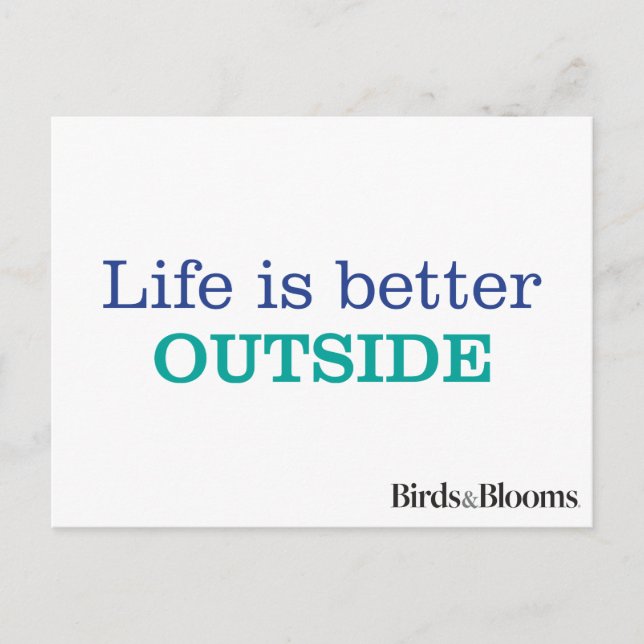 Life is Better Outside Postcard (Front)