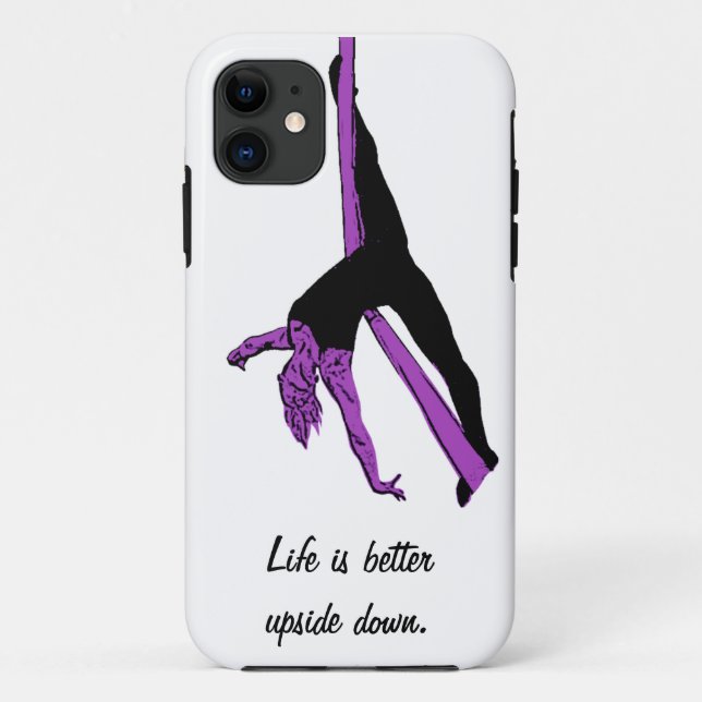 Life is better upside down  - aerial hammock Case-Mate iPhone case (Back)