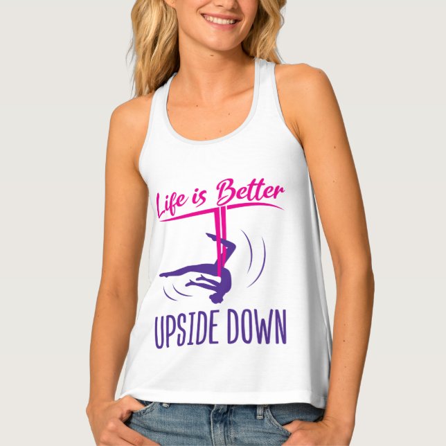 Life Is Better Upside Down Aerial Yoga Tank Top (Front)