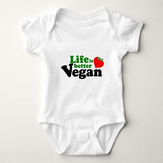 Life is better Vegan Baby Bodysuit