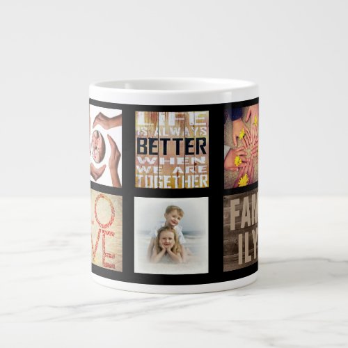 Life Is Better When Were Together 7 Square Pics Giant Coffee Mug
