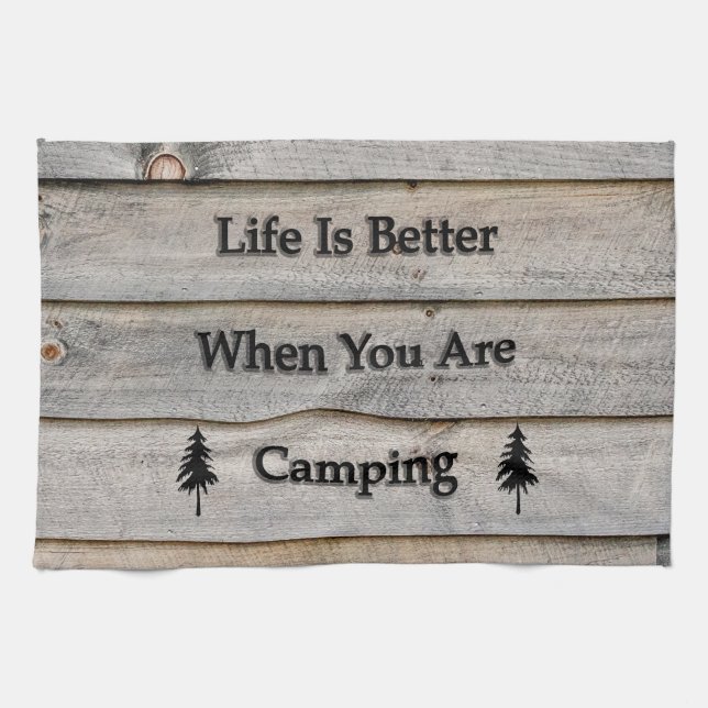 Life is better when you are camping towel (Horizontal)