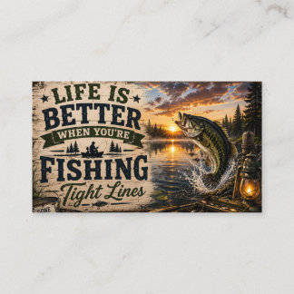 Life Is Better When You’re Fishing – Bass Design Business Card