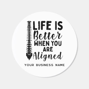Life is Better When You're Aligned Chiropractor Classic Round Sticker