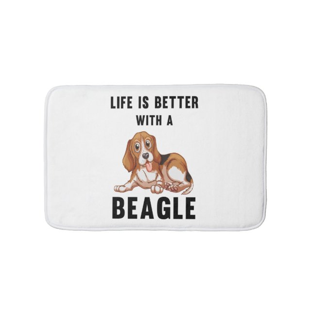 Life is better with a Beagle  Bath Mat (Front)