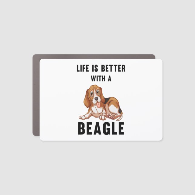 Life is better with a Beagle  Car Magnet (Front)