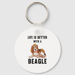 Life is better with a Beagle Keychain