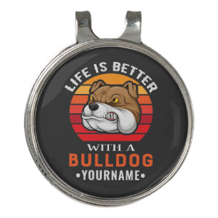 Life is Better with a Bulldog Golf Hat Clip