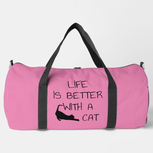 Life Is Better With A Cat - Cat Lovers     Duffle Bag (Front)