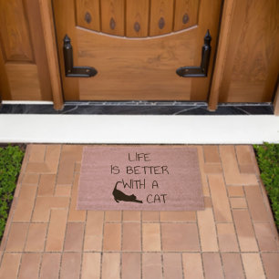 Life Is Better With A Cat - Cat Lovers Fiber Doormat