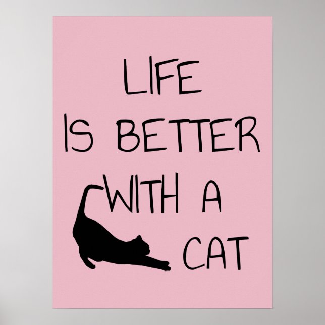 Life Is Better With A Cat - Cat Lovers    Poster (Front)