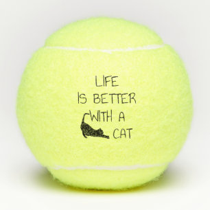 Life Is Better With A Cat - Cat Lovers Tennis Balls