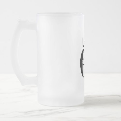 Life is better with a cat frosted glass beer mug