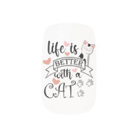 Life is Better With a Cat quote slogan