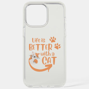 life is better with a cat iPhone 15 pro max case