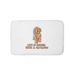 Life Is Better With A Cavapoo - Funny Dog Lover 1 Bath Mat