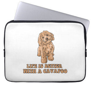 Life Is Better With A Cavapoo - Funny Dog Lover  1 Laptop Sleeve