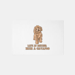Life Is Better With A Cavapoo - Funny Dog Lover 1 Rug