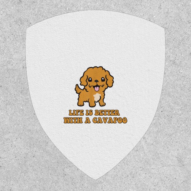 Life Is Better With A Cavapoo - Funny Dog Lover   Patch (Front)