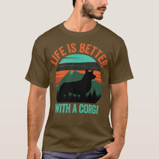 Life Is Better With A Corgi Vintage Distressed745 T-Shirt