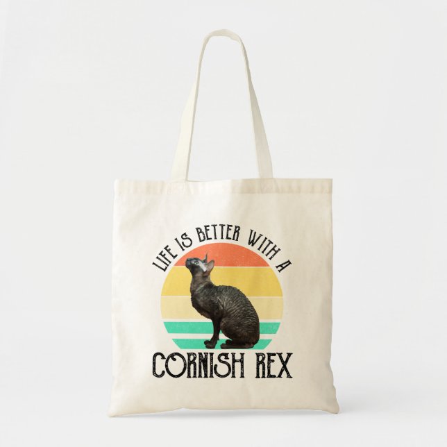 Life Is Better With A Cornish Rex Tote Bag (Front)