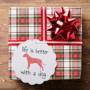 Life Is Better With A Dog - Dog Lovers Ornament Card