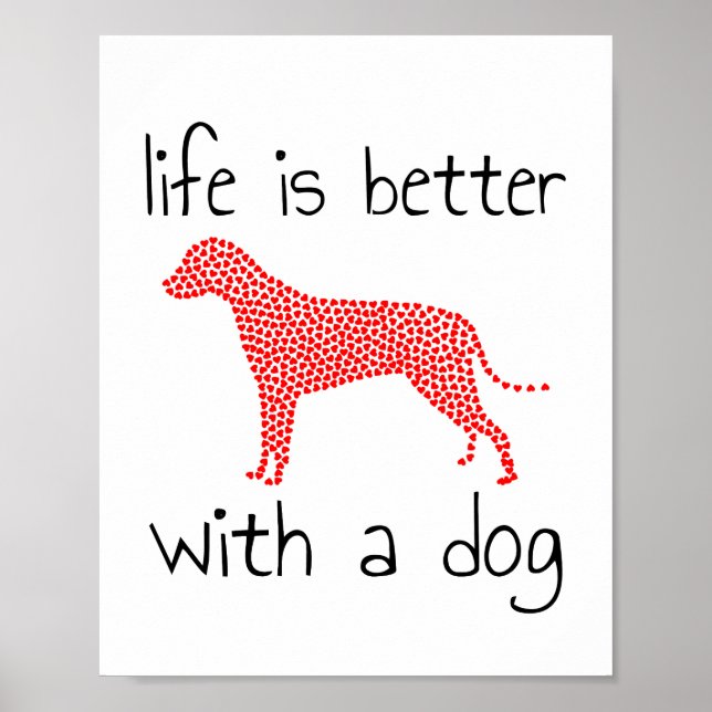 Life Is Better With A Dog - Dog Lovers Poster (Front)