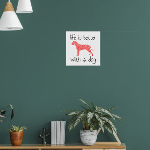 Life Is Better With A Dog - Dog Lovers    Poster