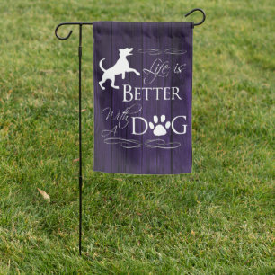 Life is better with a Dog Flag - Purple