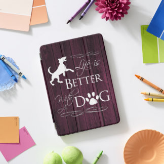 Life is better with a Dog iPad Air Cover - Magenta