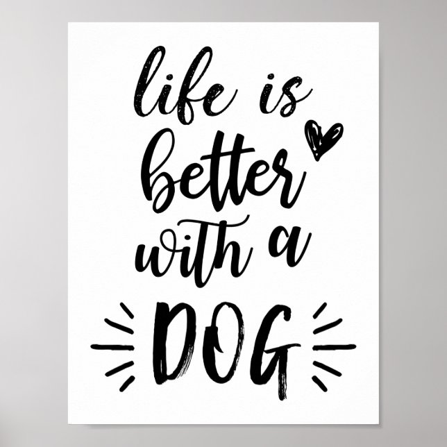 Life Is Better With A Dog Poster (Front)