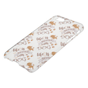 Life is Better With a Dog quote funny chihuahua iPhone SE/8/7 Case